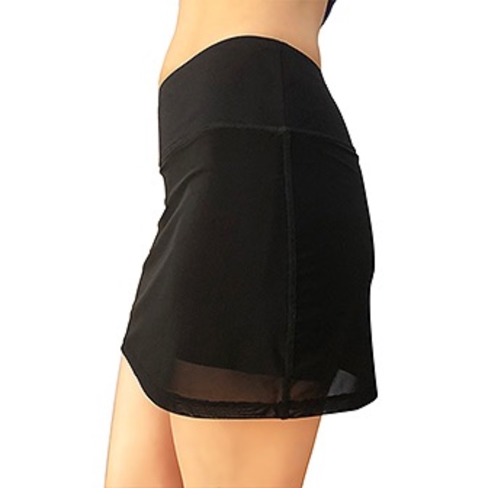 NSActivewear Black Interior Short Sport Mesh Skort